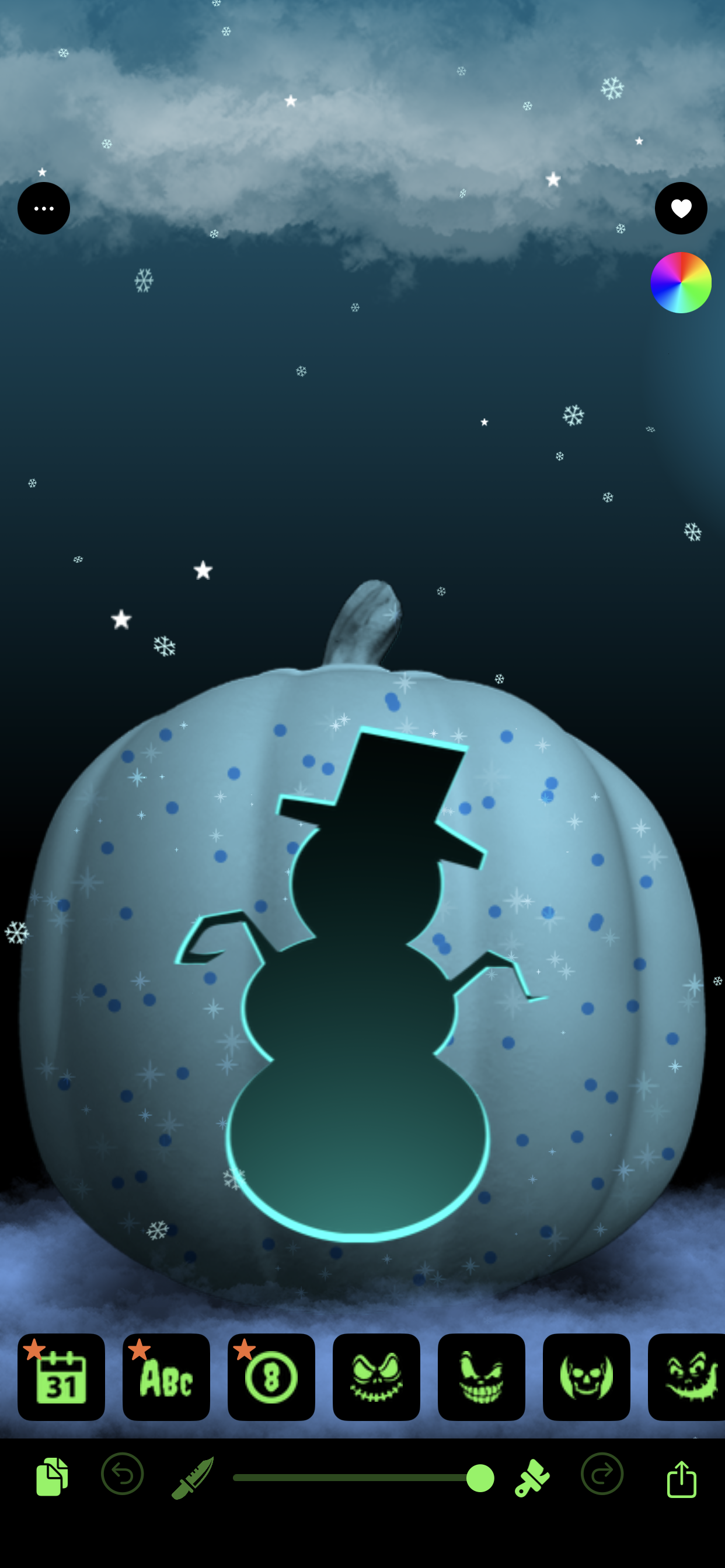 Snowman pumpkin